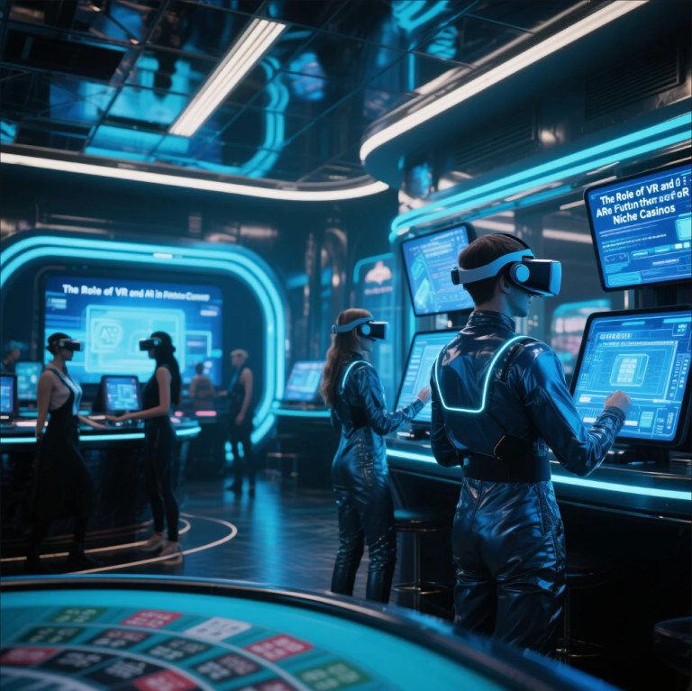 Pemain kasino online menggunakan headset VR