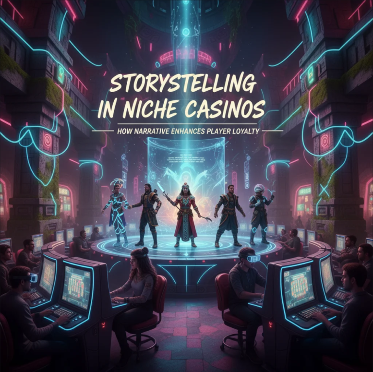 Illustration of storytelling elements in online niche casinos