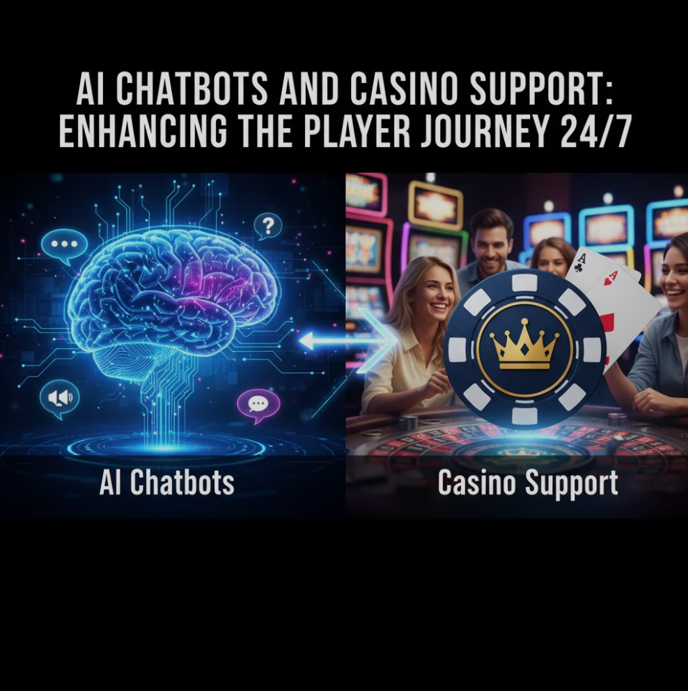 AI chatbot assisting an online casino player through live chat interface