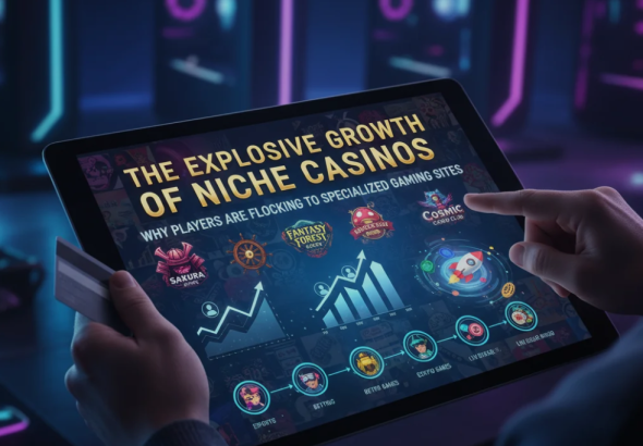 A collage of various themed online casinos, representing different gaming niches and audiences.