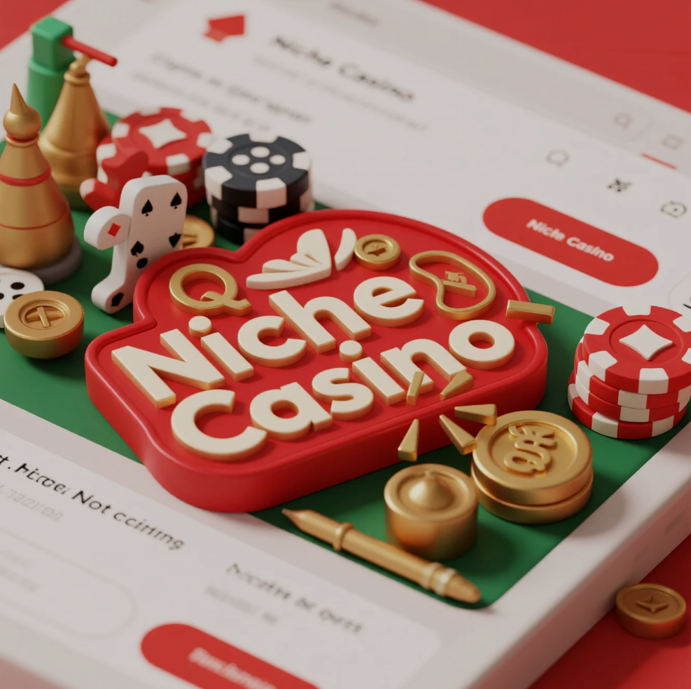 Unique themed online casino interface on a laptop with personalized game categories