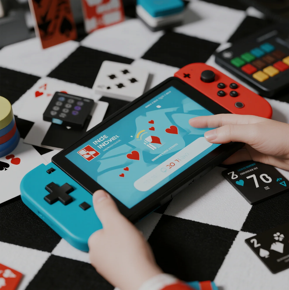 Illustration of indie casino developers creating unique online gaming experiences