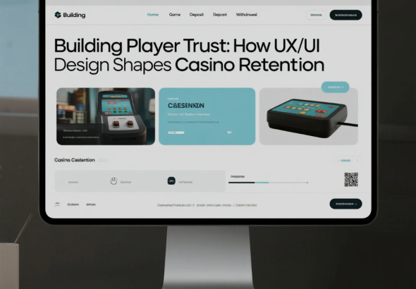 tampilan antarmuka kasino online dengan desain UX/UI modern