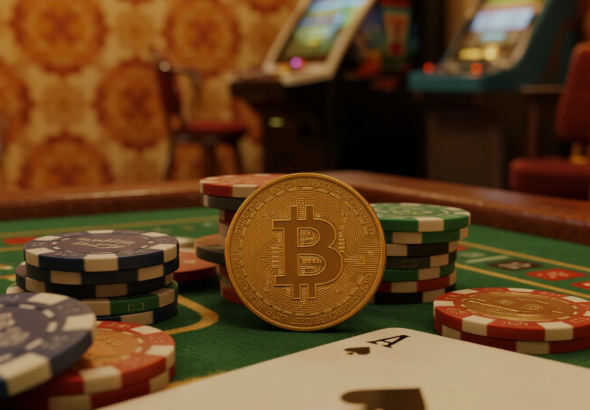 digital casino interface using cryptocurrency and blockchain elements