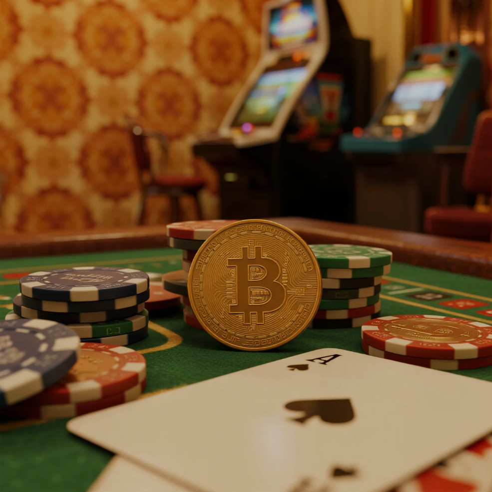 digital casino interface using cryptocurrency and blockchain elements