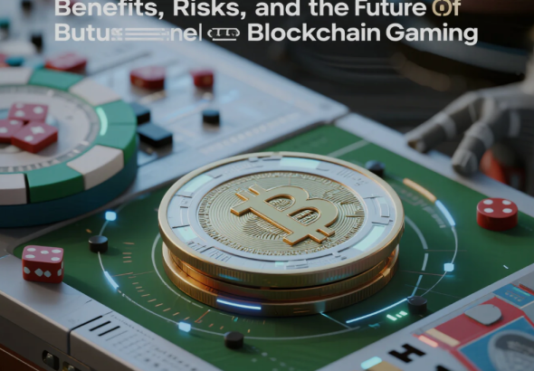 Ilustrasi crypto casino dan teknologi blockchain untuk pemain online