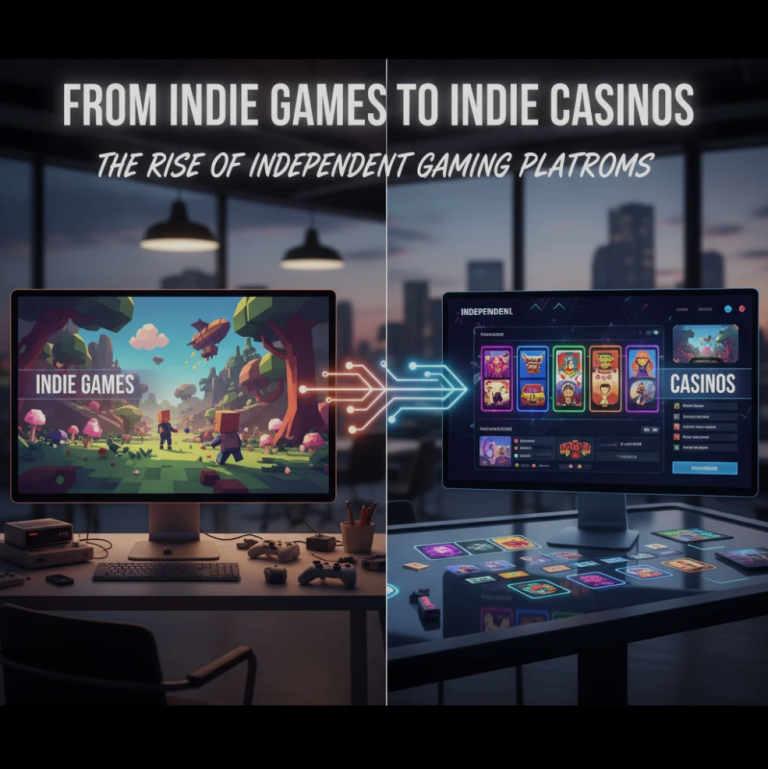 Indie game developers and casino creators collaborating on an independent gaming platform