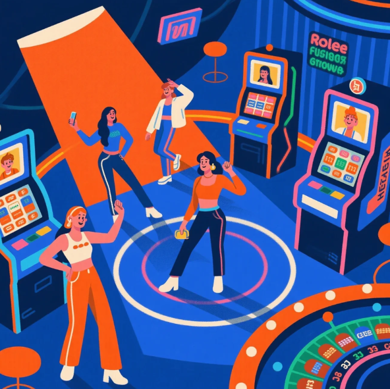 Casino streamer broadcasting live slot gameplay to viewers