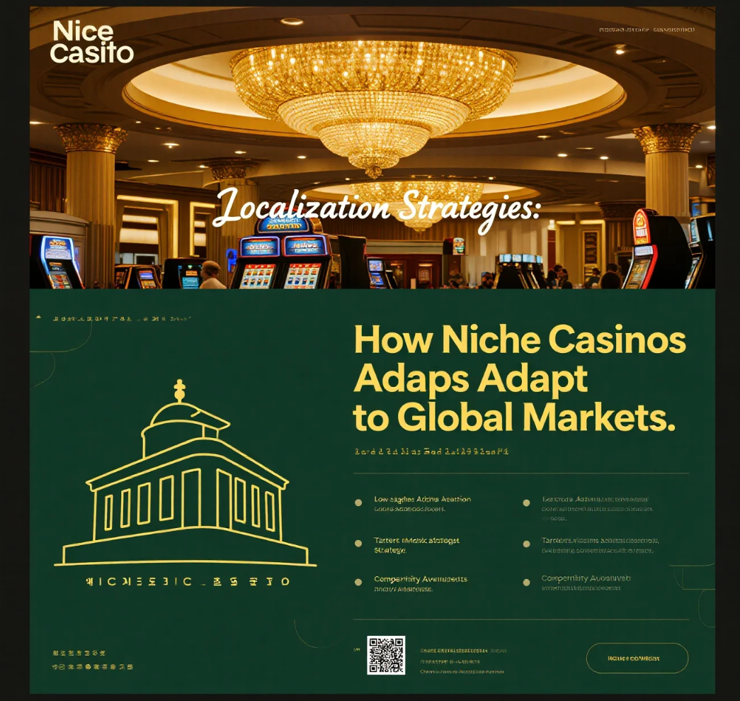World map with localized casino interfaces, currencies, and cultural design elements representing global casino adaptation