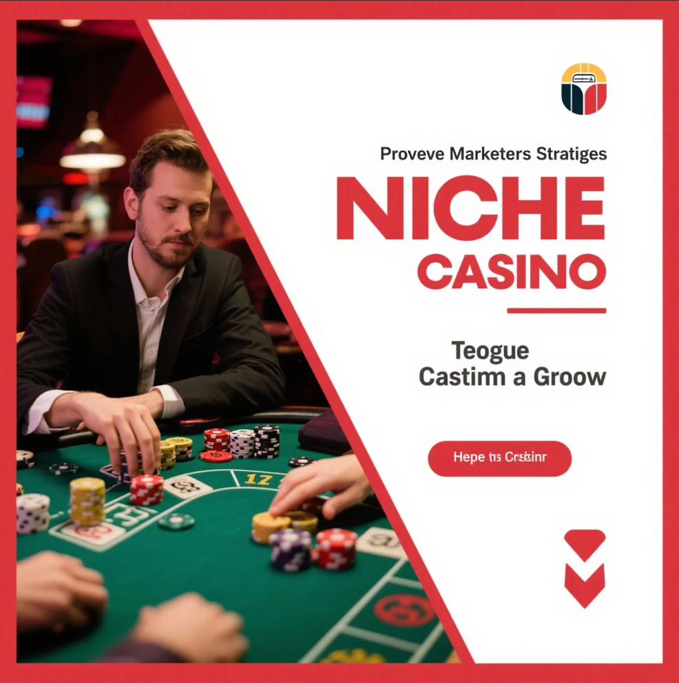 Digital marketing dashboard showing niche casino growth metrics, user segments, and retention analytics