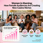 Female players enjoying a modern online casino platform on mobile devices