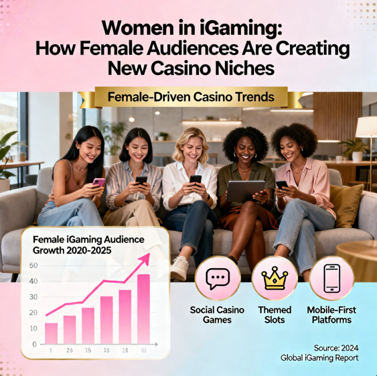 Female players enjoying a modern online casino platform on mobile devices